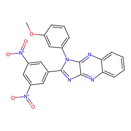 2-(3,5-dinitrophenyl)-1-(3-methoxyphenyl)-1H-imidazo[4,5-b]quinoxaline structure