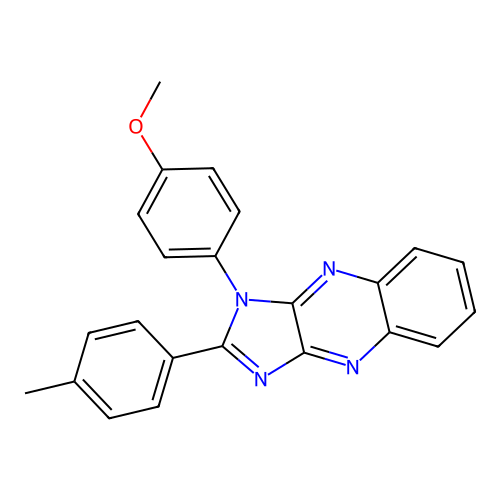 methyl 4-[2-(4-methylphenyl)-1H-imidazo[4,5-b]quinoxalin-1-yl]phenyl ether structure