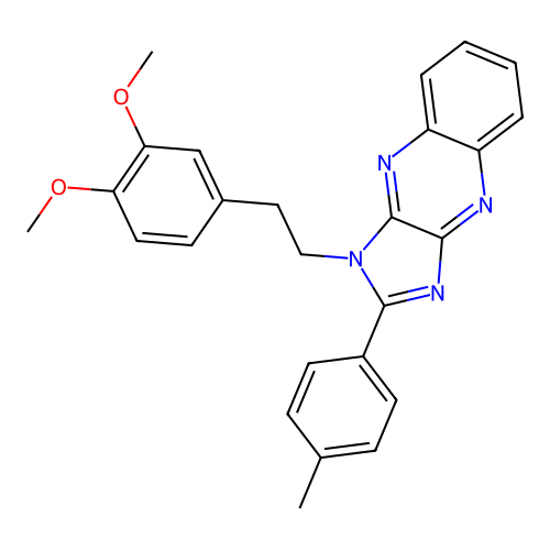 1-[2-(3,4-dimethoxyphenyl)ethyl]-2-(4-methylphenyl)-1H-imidazo[4,5-b]quinoxaline structure