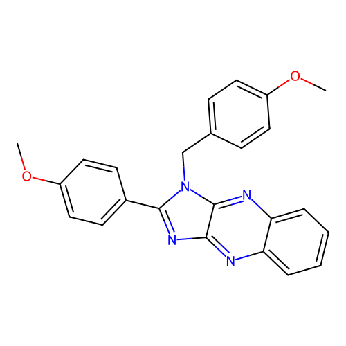 1-(4-methoxybenzyl)-2-(4-methoxyphenyl)-1H-imidazo[4,5-b]quinoxaline structure