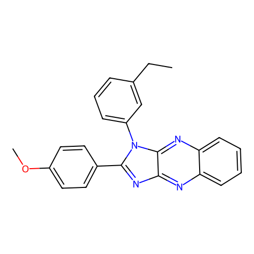 1-(3-ethylphenyl)-2-(4-methoxyphenyl)-1H-imidazo[4,5-b]quinoxaline structure