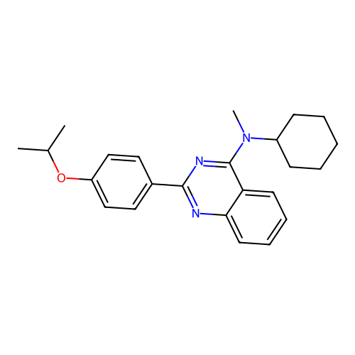 N-cyclohexyl-N-methyl-2-[4-(propan-2-yloxy)phenyl]quinazolin-4-amine structure