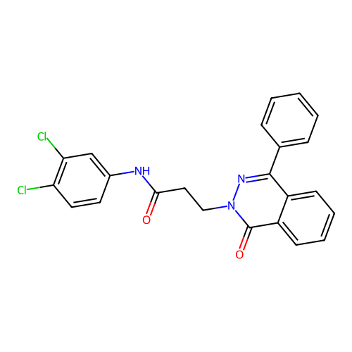 N-(3,4-dichlorophenyl)-3-(1-oxo-4-phenylphthalazin-2(1H)-yl)propanamide structure