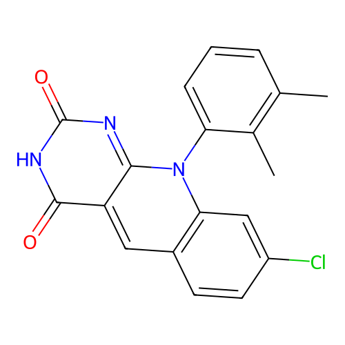 8-chloro-10-(2,3-dimethylphenyl)pyrimido[4,5-b]quinoline-2,4(3H,10H)-dione structure