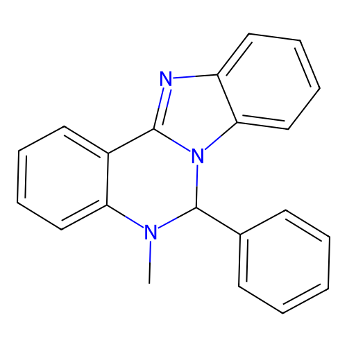 5-Methyl-6-phenyl-5,6-dihydrobenzimidazo[1,2-c]quinazoline structure