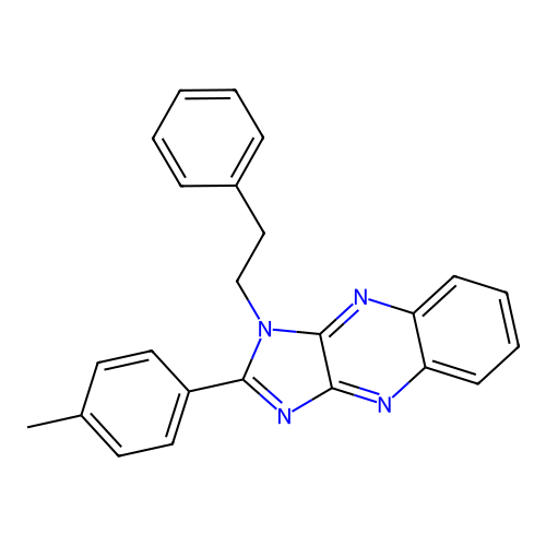 2-(4-methylphenyl)-1-(2-phenylethyl)-1H-imidazo[4,5-b]quinoxaline structure