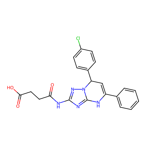 3-{[7-(4-CHLOROPHENYL)-5-PHENYL-4H,7H-[1,2,4]TRIAZOLO[1,5-A]PYRIMIDIN-2-YL]CARBAMOYL}PROPANOIC ACID structure