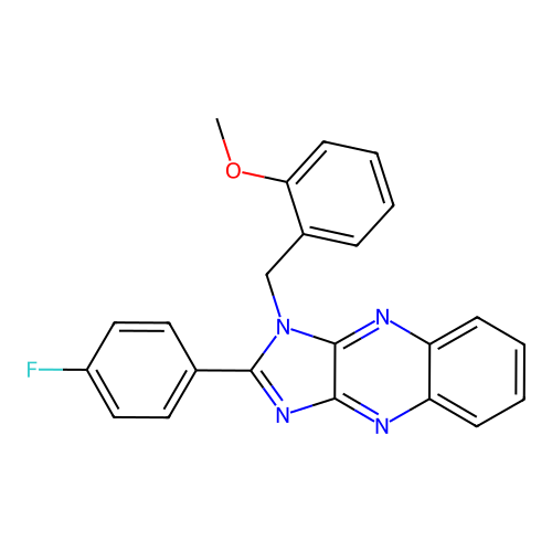 2-(4-fluorophenyl)-1-(2-methoxybenzyl)-1H-imidazo[4,5-b]quinoxaline structure