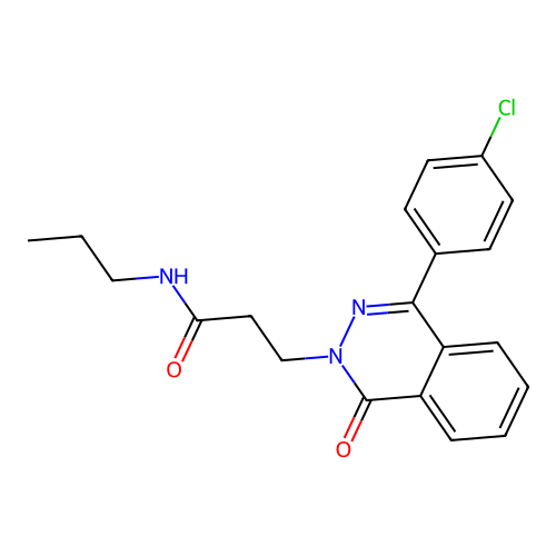3-(4-(4-chlorophenyl)-1-oxophthalazin-2(1H)-yl)-N-propylpropanamide structure