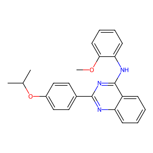 N-(2-methoxyphenyl)-2-[4-(propan-2-yloxy)phenyl]quinazolin-4-amine structure