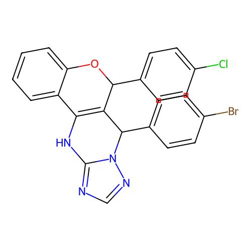 C24H16BrClN4O structure