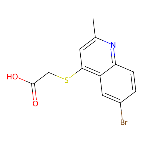 2-((6-Bromo-2-methylquinolin-4-yl)thio)acetic acid structure
