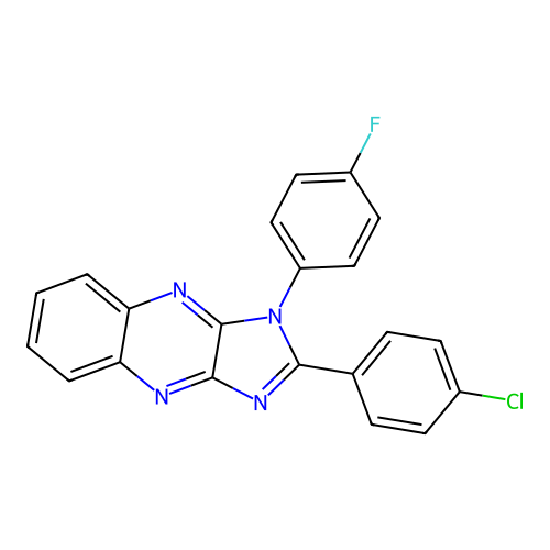 2-(4-chlorophenyl)-1-(4-fluorophenyl)-1H-imidazo[4,5-b]quinoxaline structure