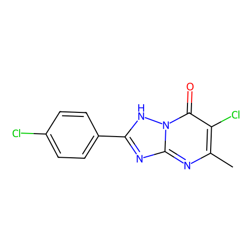 6-Chloro-2-(4-chlorophenyl)-5-methyl[1,2,4]triazolo[1,5-a]pyrimidin-7-ol structure