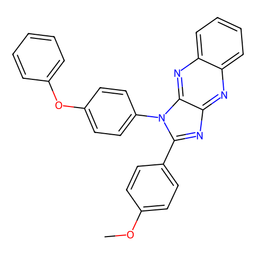 2-(4-methoxyphenyl)-1-(4-phenoxyphenyl)-1H-imidazo[4,5-b]quinoxaline structure