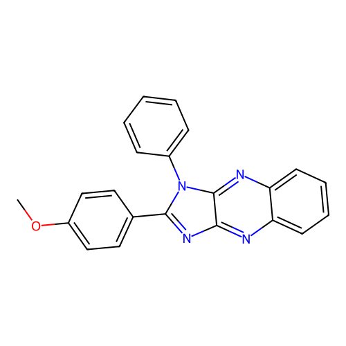 2-(4-methoxyphenyl)-1-phenyl-1H-imidazo[4,5-b]quinoxaline structure