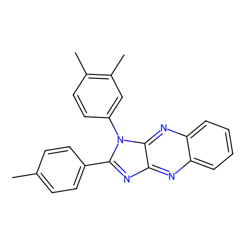 1-(3,4-dimethylphenyl)-2-(4-methylphenyl)-1H-imidazo[4,5-b]quinoxaline structure