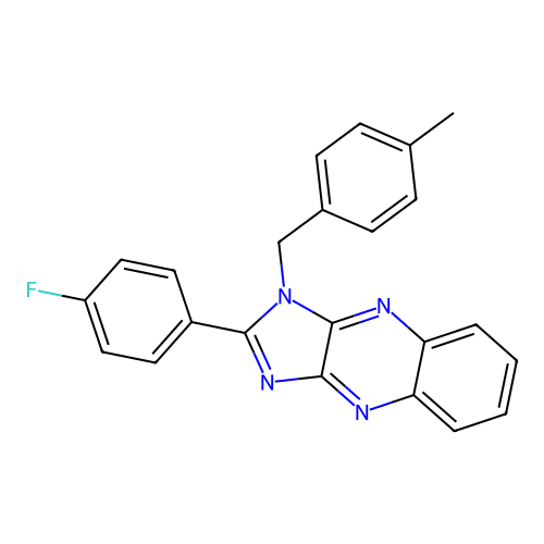 2-(4-fluorophenyl)-1-(4-methylbenzyl)-1H-imidazo[4,5-b]quinoxaline structure