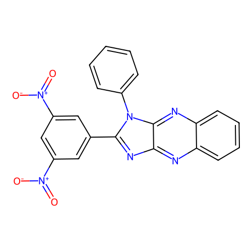 2-(3,5-dinitrophenyl)-1-phenyl-1H-imidazo[4,5-b]quinoxaline structure