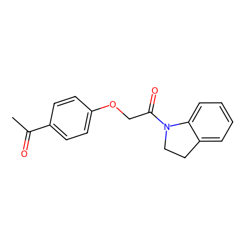 2-(4-Acetylphenoxy)-1-(indolin-1-yl)ethanone structure