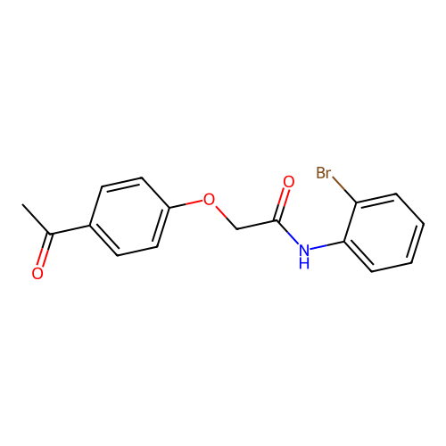 2-(4-acetylphenoxy)-N-(2-bromophenyl)acetamide structure