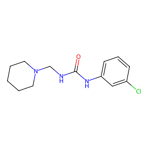 1-(3-Chlorophenyl)-3-(piperidin-1-ylmethyl)urea structure