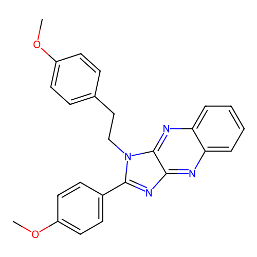 2-(4-methoxyphenyl)-1-[2-(4-methoxyphenyl)ethyl]-1H-imidazo[4,5-b]quinoxaline structure