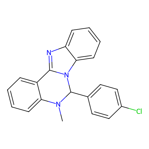 6-(4-Chlorophenyl)-5-methyl-5,6-dihydrobenzimidazo[1,2-c]quinazoline structure