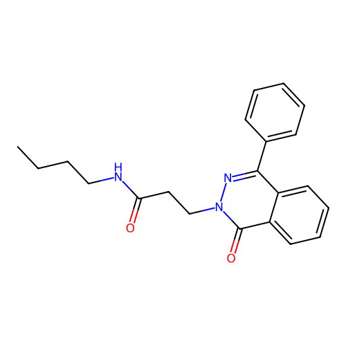 N-butyl-3-(1-oxo-4-phenylphthalazin-2(1H)-yl)propanamide structure