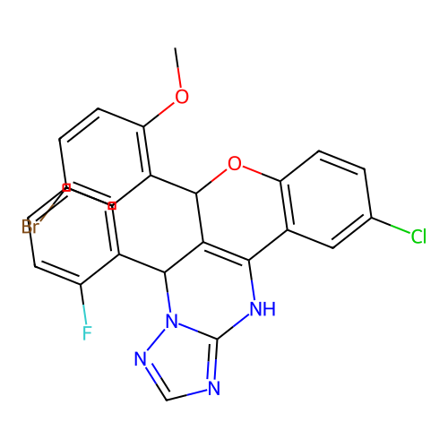 C25H17BrClFN4O2 structure