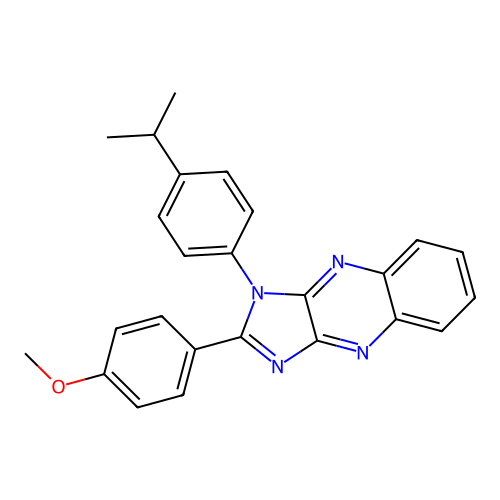 2-(4-methoxyphenyl)-1-[4-(propan-2-yl)phenyl]-1H-imidazo[4,5-b]quinoxaline structure