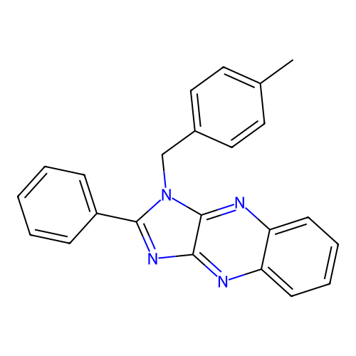 1-(4-methylbenzyl)-2-phenyl-1H-imidazo[4,5-b]quinoxaline structure