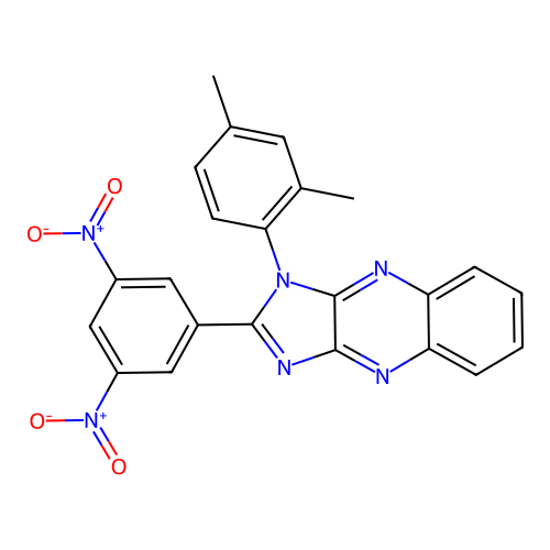 1-(2,4-dimethylphenyl)-2-(3,5-dinitrophenyl)-1H-imidazo[4,5-b]quinoxaline structure