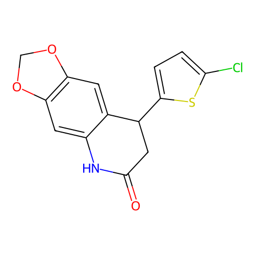 8-(5-chlorothiophen-2-yl)-7,8-dihydro[1,3]dioxolo[4,5-g]quinolin-6(5H)-one structure