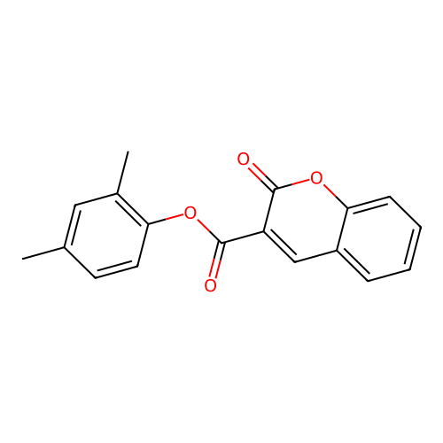 2,4-dimethylphenyl 2-oxo-2H-chromene-3-carboxylate structure