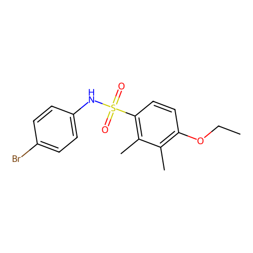 N-(4-bromophenyl)-4-ethoxy-2,3-dimethylbenzene-1-sulfonamide structure