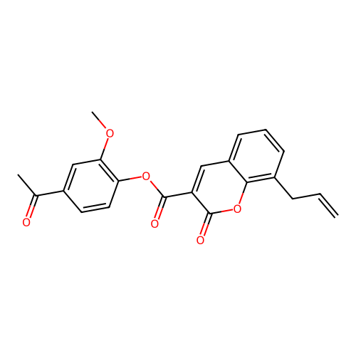 4-acetyl-2-methoxyphenyl 8-allyl-2-oxo-2H-chromene-3-carboxylate structure