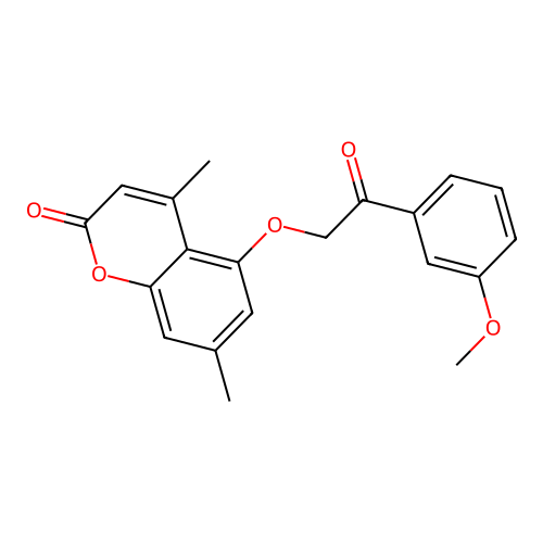 5-[2-(3-methoxyphenyl)-2-oxoethoxy]-4,7-dimethyl-2H-chromen-2-one structure