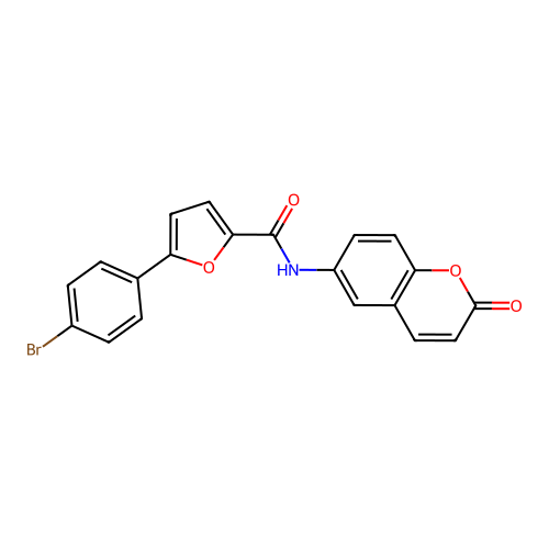 5-(4-bromophenyl)-N-(2-oxo-2H-chromen-6-yl)furan-2-carboxamide structure
