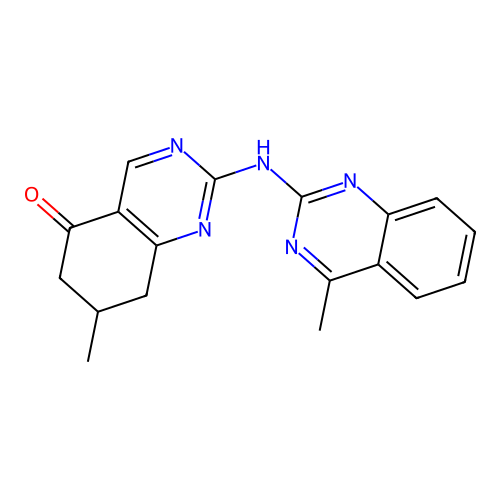 7-methyl-2-[(4-methyl-2-quinazolinyl)amino]-7,8-dihydro-5(6H)-quinazolinone structure