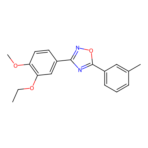 3-(3-Ethoxy-4-methoxyphenyl)-5-(3-methylphenyl)-1,2,4-oxadiazole structure