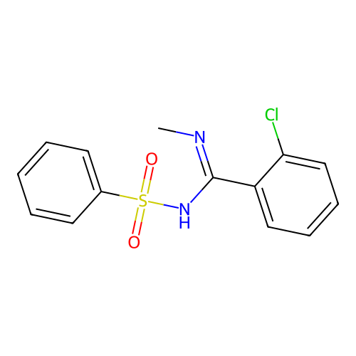 (Z)-2-chloro-N-methyl-N'-(phenylsulfonyl)benzimidamide structure