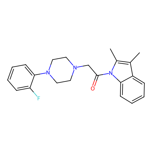 1-(2,3-Dimethylindolyl)-2-[4-(2-fluorophenyl)piperazinyl]ethan-1-one structure