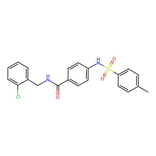 N-[(2-chlorophenyl)methyl]-4-[(4-methylphenyl)sulfonylamino]benzamide structure