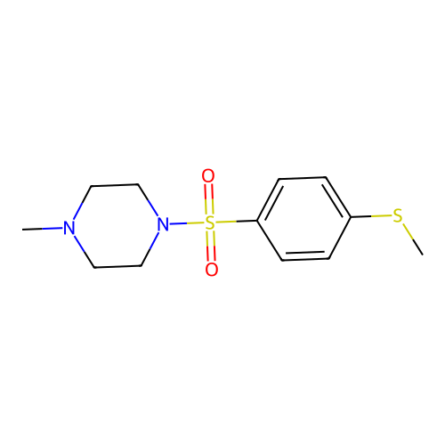 1-Methyl-4-(4-methylsulfanylphenyl)sulfonylpiperazine structure