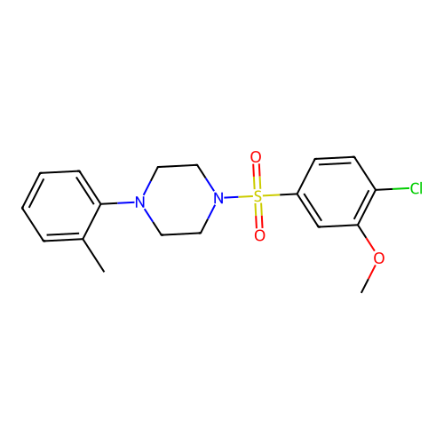 1-(4-Chloro-3-methoxyphenyl)sulfonyl-4-(2-methylphenyl)piperazine structure