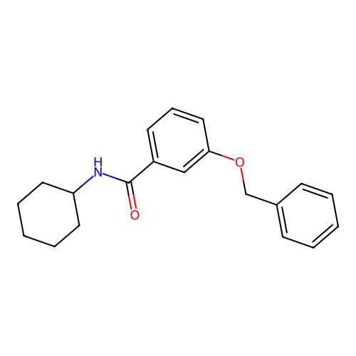 3-(benzyloxy)-N-cyclohexylbenzamide structure