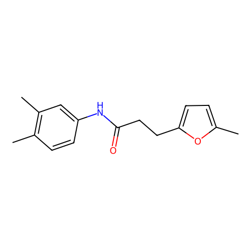 N-(3,4-dimethylphenyl)-3-(5-methylfuran-2-yl)propanamide structure