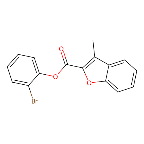2-Bromophenyl 3-methyl-1-benzofuran-2-carboxylate structure