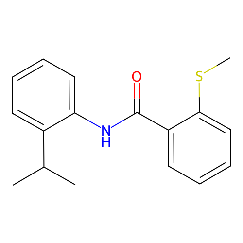 2-methylsulfanyl-N-(2-propan-2-ylphenyl)benzamide structure